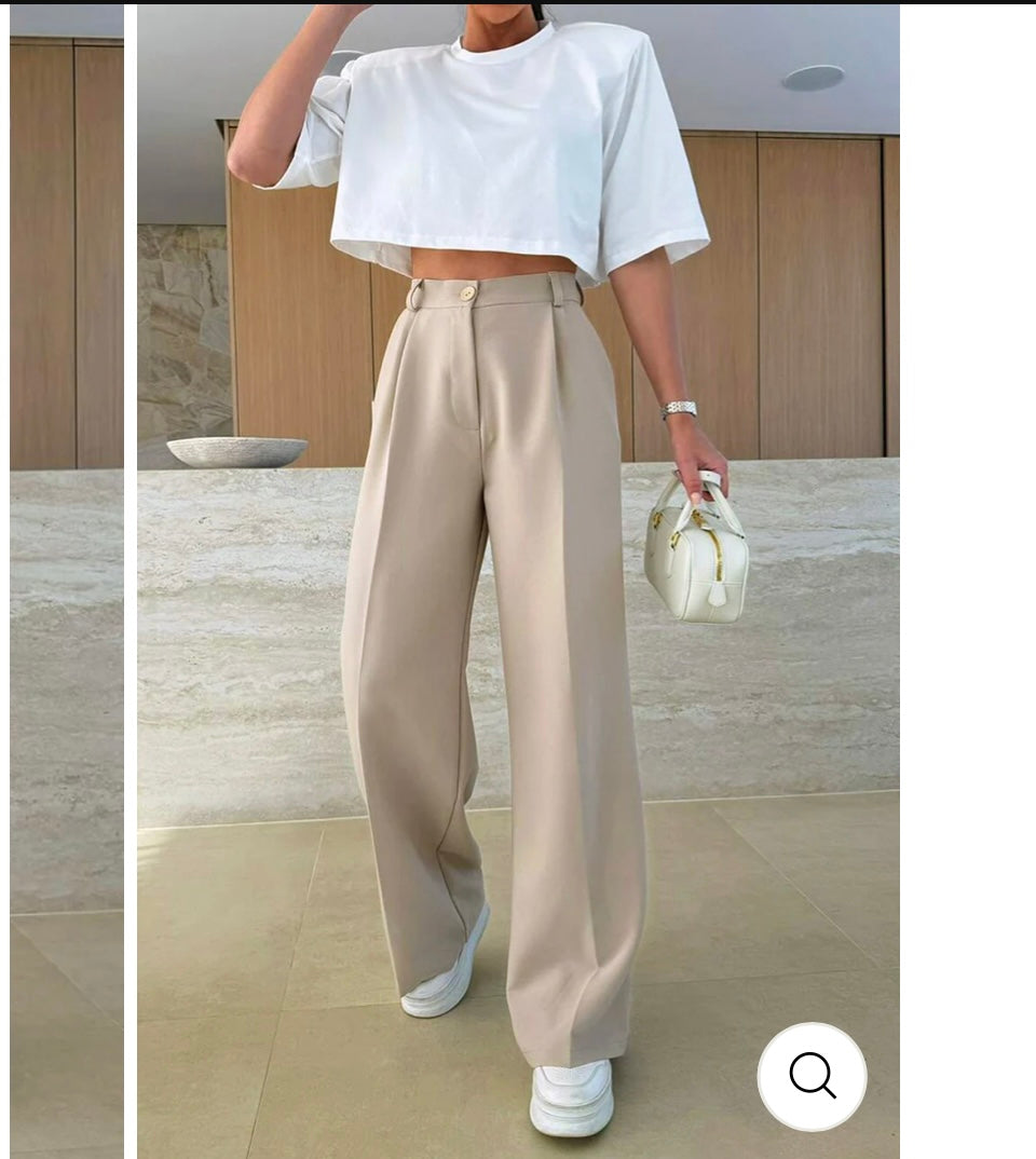 Kym Pocket Detail Wide Leg Trouser