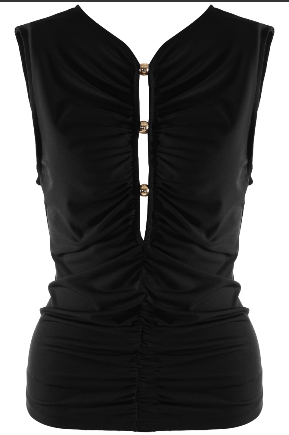 Ruched Cut Out Front Top