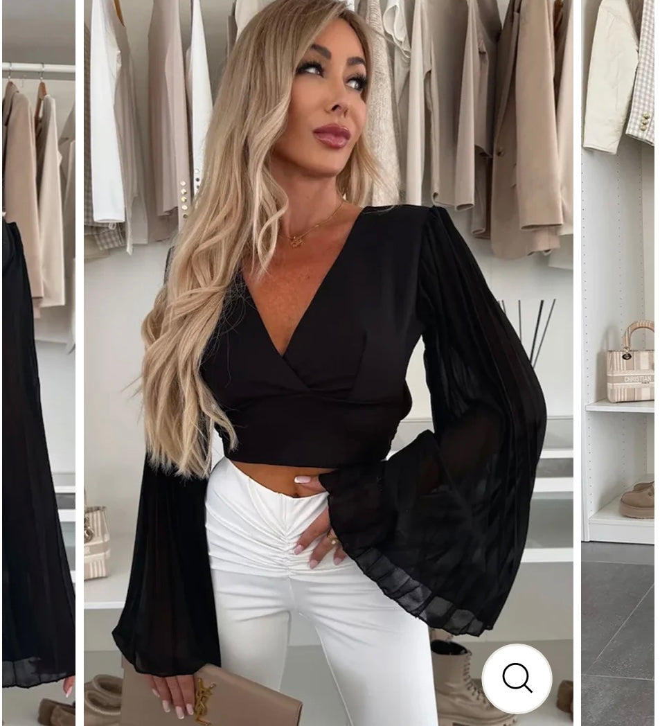 Flute Sleeve Backless top
