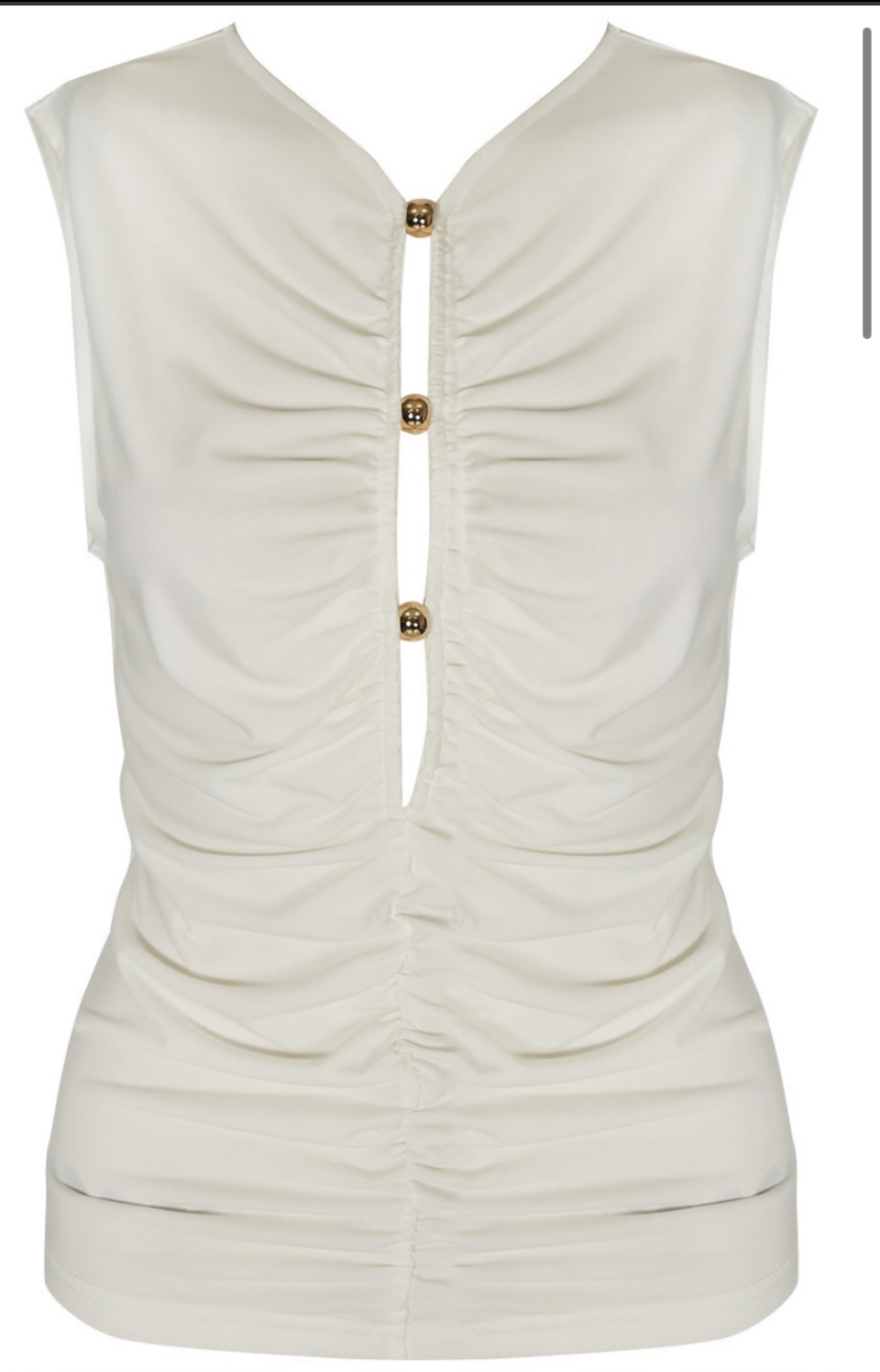 Ruched Cut Out Front Top