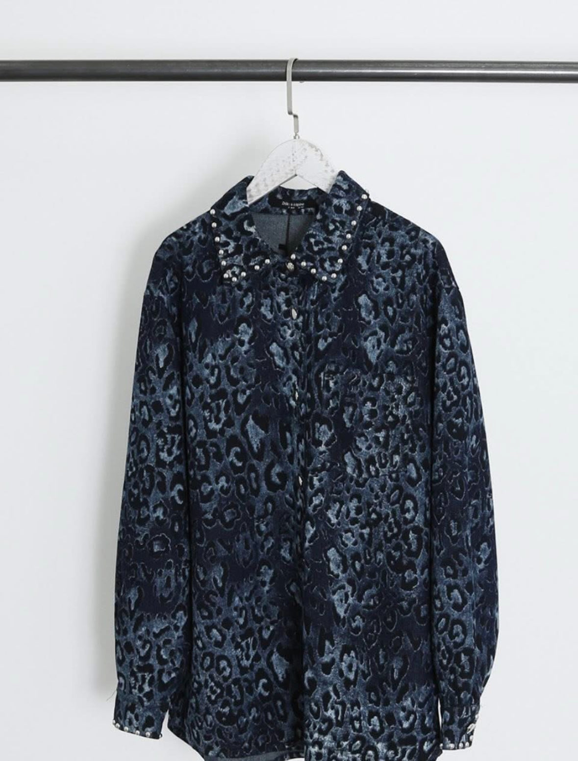 Blue Leopard Shacket