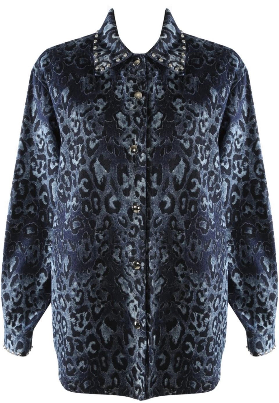 Blue Leopard Shacket