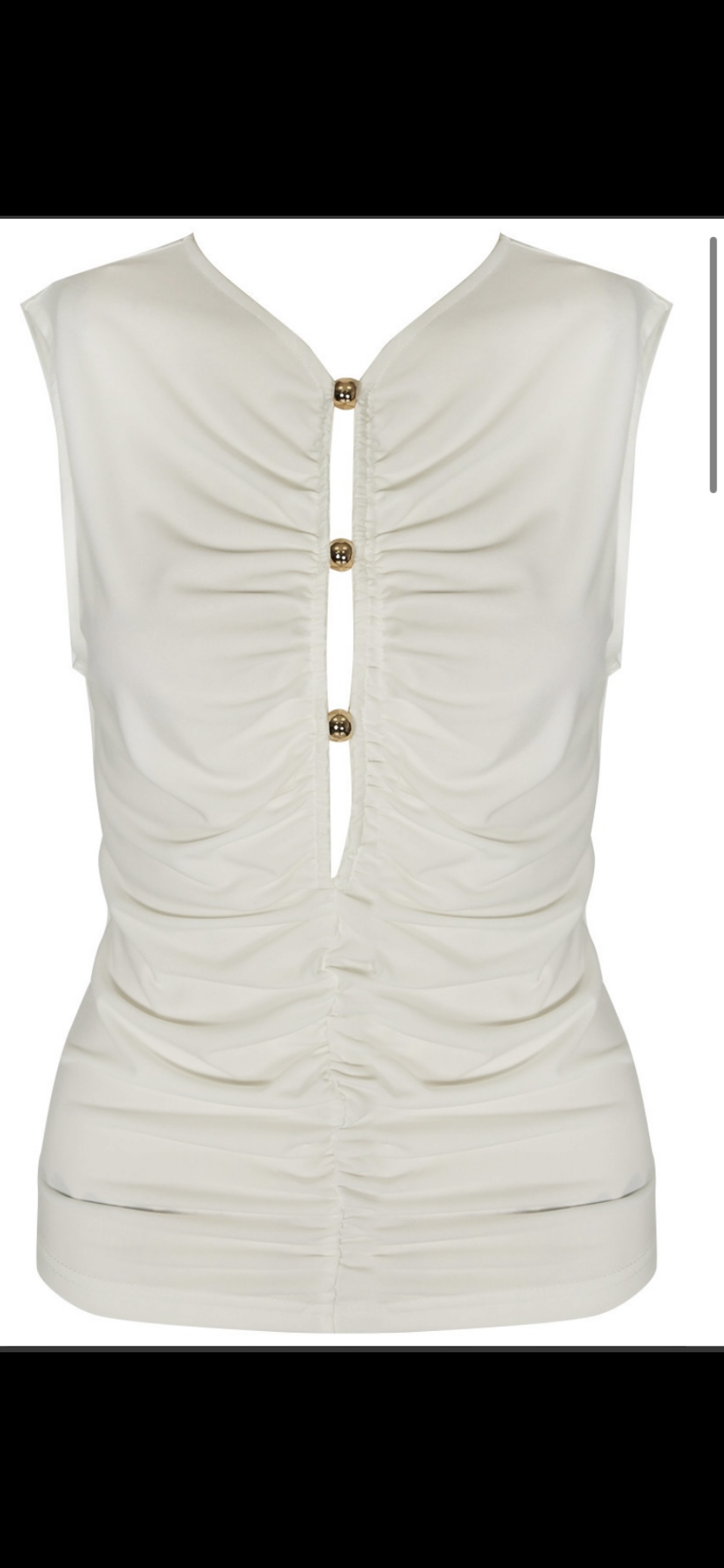 Ruched Cut Out Front Top