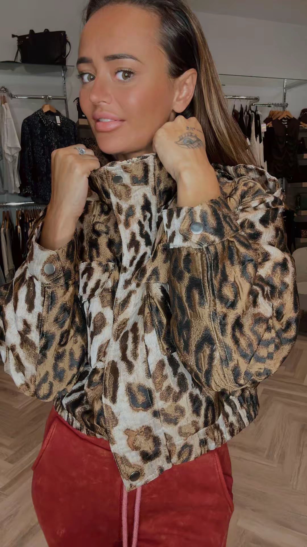 Leopard Bomber Jacket