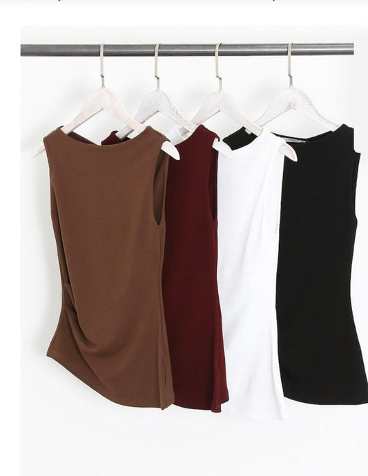 Aysemetrical Ruched Top