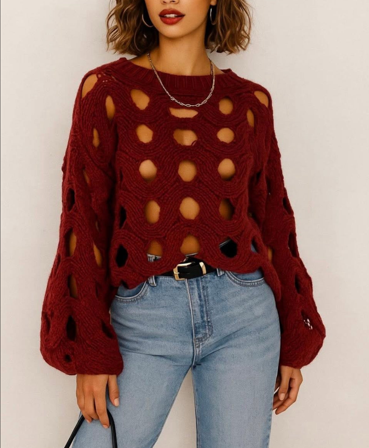 Crochet Knit Jumper