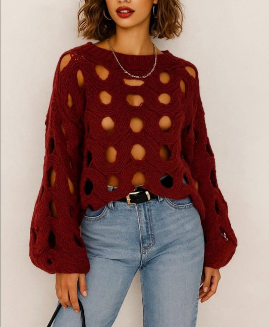 Crochet Knit Jumper