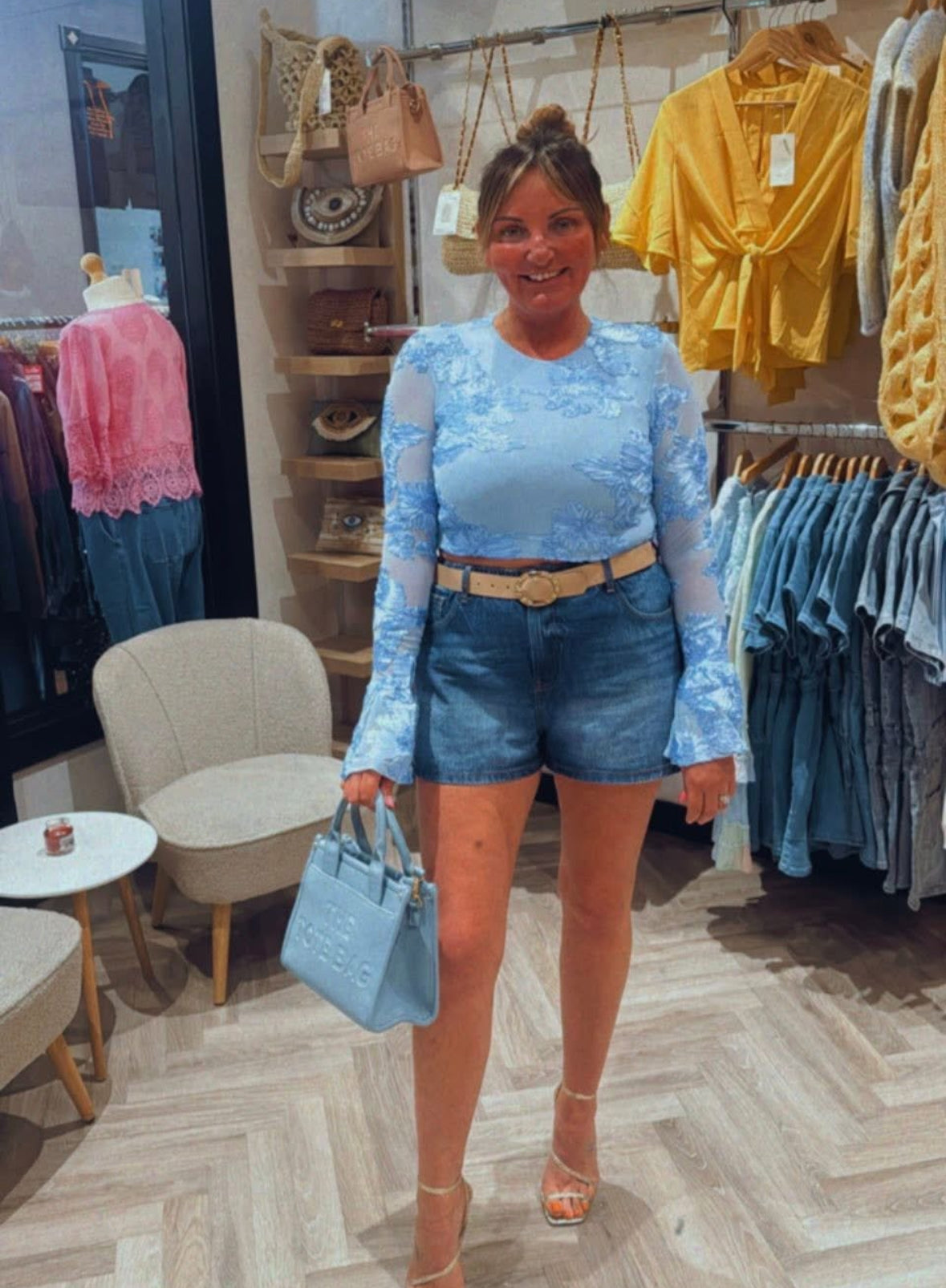 Flower Mesh Crop